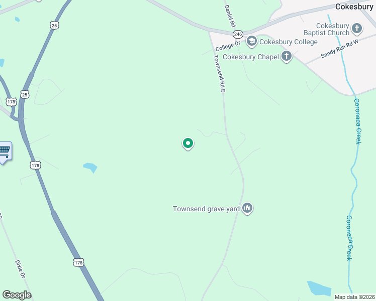 map of restaurants, bars, coffee shops, grocery stores, and more near 809 Townsend Road East in Hodges