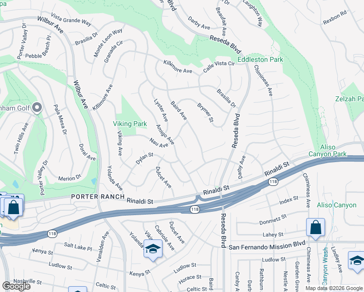 map of restaurants, bars, coffee shops, grocery stores, and more near 11417 Edenberg Avenue in Los Angeles