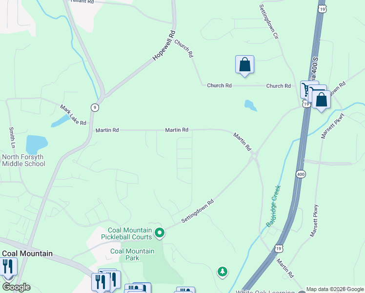 map of restaurants, bars, coffee shops, grocery stores, and more near 4340 Altona Place in Cumming