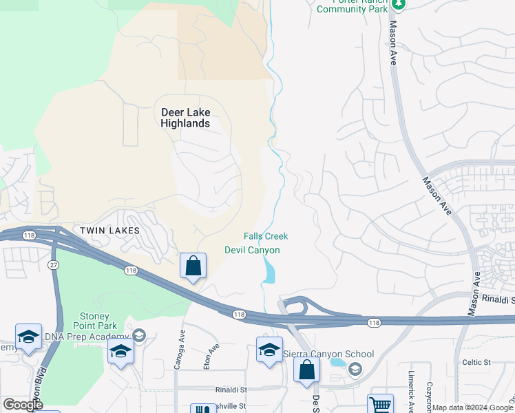 map of restaurants, bars, coffee shops, grocery stores, and more near in Los Angeles