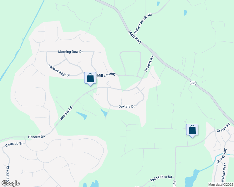 map of restaurants, bars, coffee shops, grocery stores, and more near 6455 Crystal Lane in Cumming