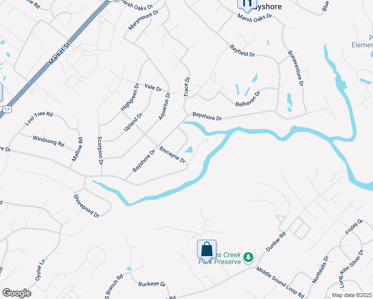 map of restaurants, bars, coffee shops, grocery stores, and more near 506 Scenic Circle in Wilmington