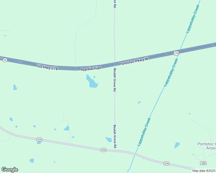 map of restaurants, bars, coffee shops, grocery stores, and more near 535 Beulah Grove Road in Pontotoc