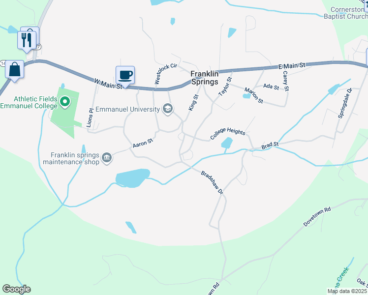 map of restaurants, bars, coffee shops, grocery stores, and more near 468 Taylor Street in Royston