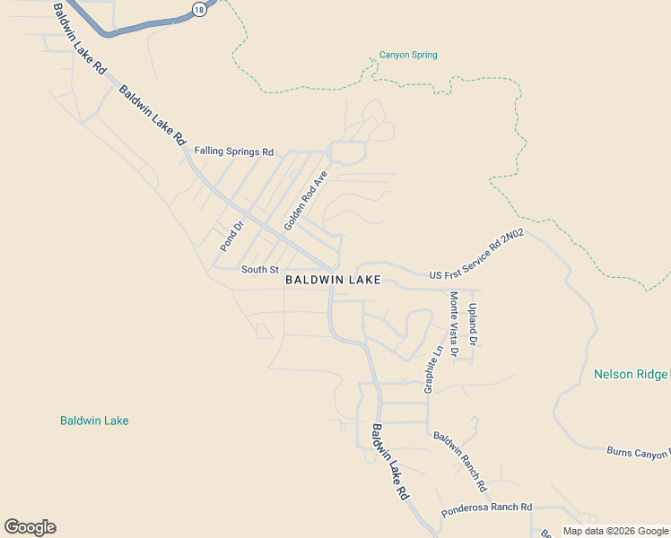map of restaurants, bars, coffee shops, grocery stores, and more near Vale Road in Big Bear