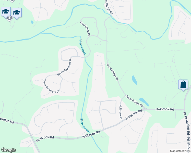 map of restaurants, bars, coffee shops, grocery stores, and more near 3755 Burnt Bridge Road in Cumming