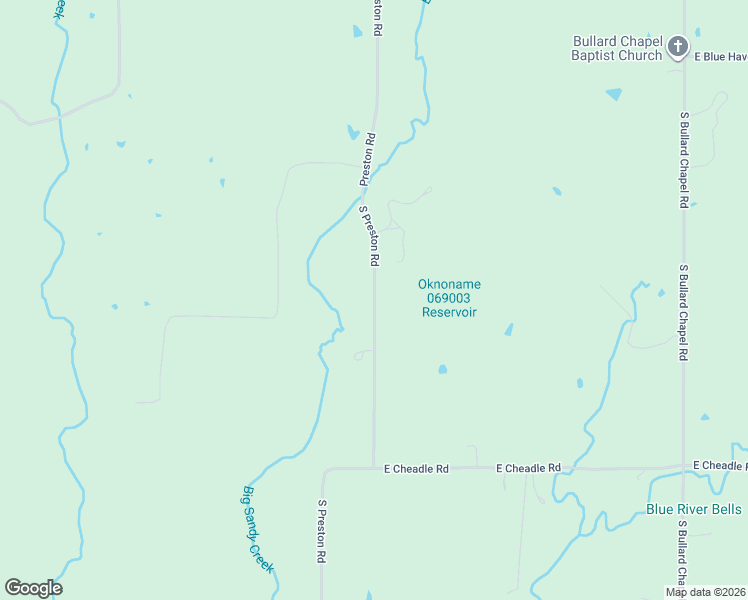 map of restaurants, bars, coffee shops, grocery stores, and more near 7844-7882 South Preston Road in Tishomingo