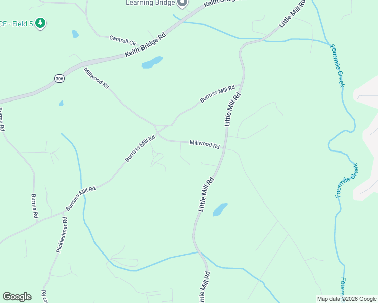 map of restaurants, bars, coffee shops, grocery stores, and more near 6100 Millwood Road in Cumming