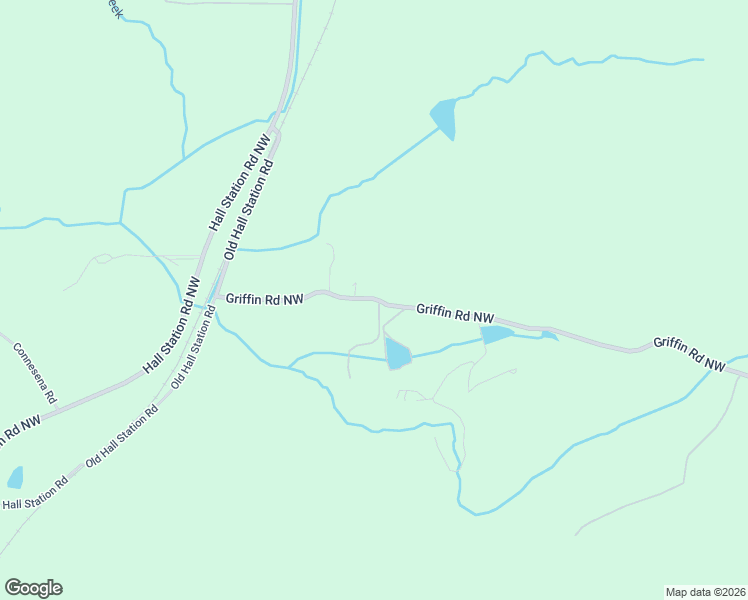 map of restaurants, bars, coffee shops, grocery stores, and more near 846 Griffin Rd NW in Cartersville