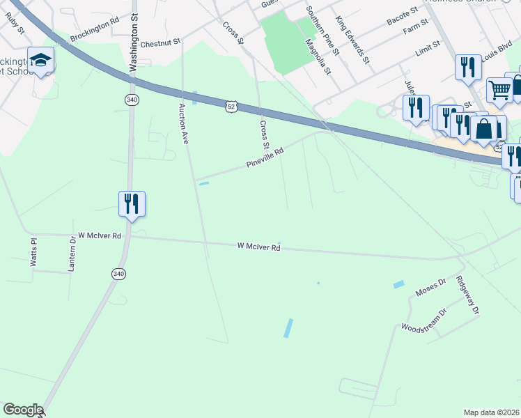 map of restaurants, bars, coffee shops, grocery stores, and more near 834 Marshall Street in Darlington