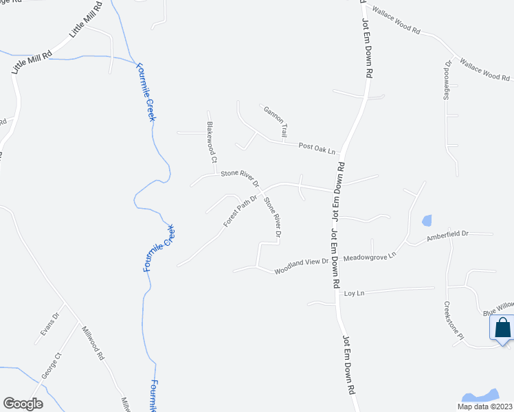 map of restaurants, bars, coffee shops, grocery stores, and more near 8815 Forest Path Drive in Gainesville