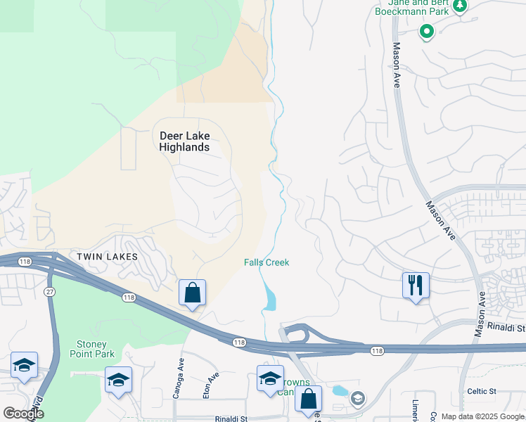 map of restaurants, bars, coffee shops, grocery stores, and more near in Los Angeles