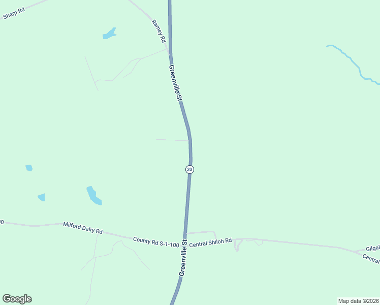 map of restaurants, bars, coffee shops, grocery stores, and more near 3037 Greenville Street in Abbeville