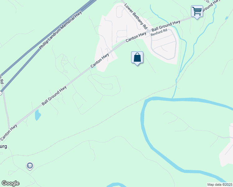 map of restaurants, bars, coffee shops, grocery stores, and more near 3844 Ball Ground Highway in Canton