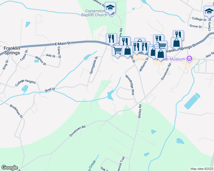 map of restaurants, bars, coffee shops, grocery stores, and more near 134 North Tanglewood in Royston