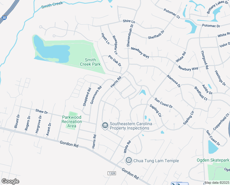 map of restaurants, bars, coffee shops, grocery stores, and more near 1016 Gordon Woods Road in Wilmington