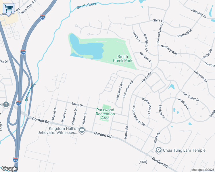 map of restaurants, bars, coffee shops, grocery stores, and more near 4849 Tupelo Drive in Wilmington