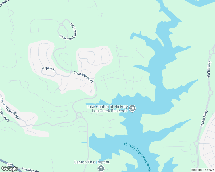 map of restaurants, bars, coffee shops, grocery stores, and more near 3021 Sunset Pass in Canton