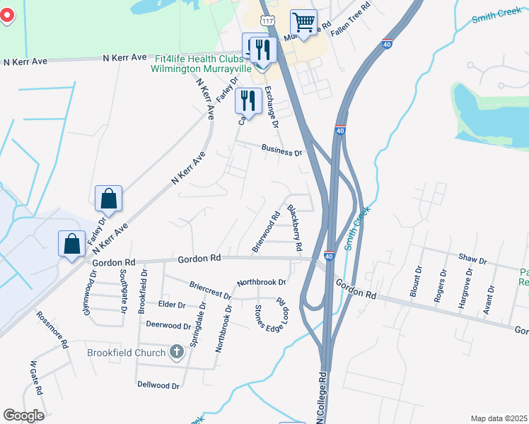 map of restaurants, bars, coffee shops, grocery stores, and more near 1908 Simonton Drive in Wilmington