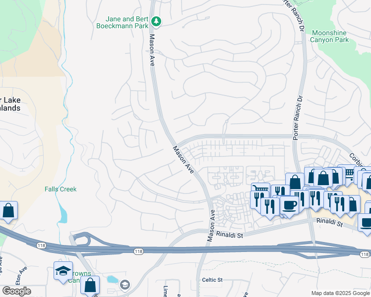 map of restaurants, bars, coffee shops, grocery stores, and more near 20347 Livorno Way in Los Angeles