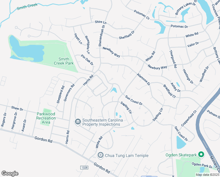 map of restaurants, bars, coffee shops, grocery stores, and more near 751 Sunseeker Drive in Wilmington