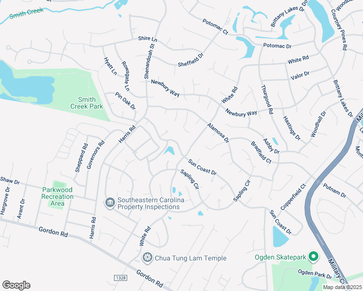 map of restaurants, bars, coffee shops, grocery stores, and more near 5129 Sun Coast Drive in Wilmington