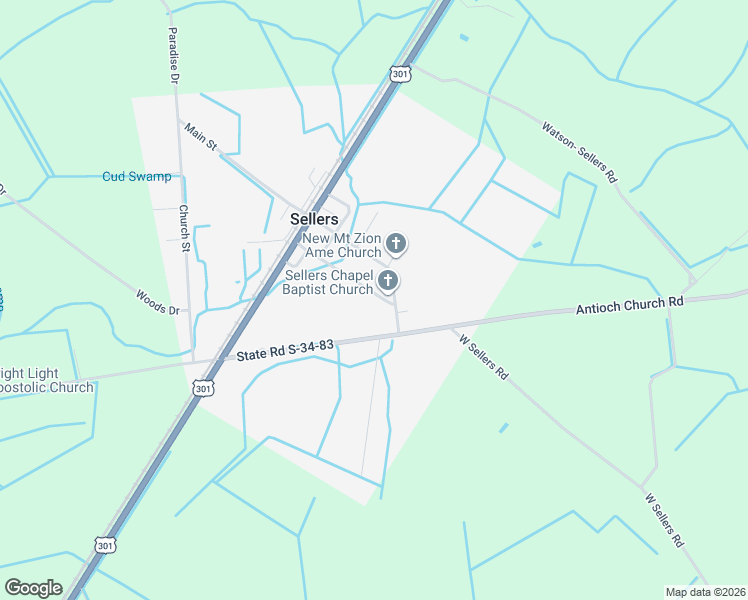 map of restaurants, bars, coffee shops, grocery stores, and more near 2608 Bank Street in Sellers