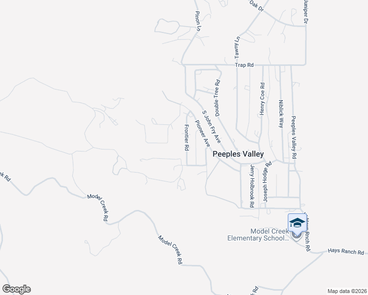 map of restaurants, bars, coffee shops, grocery stores, and more near 18414 Frontier Road in Peeples Valley