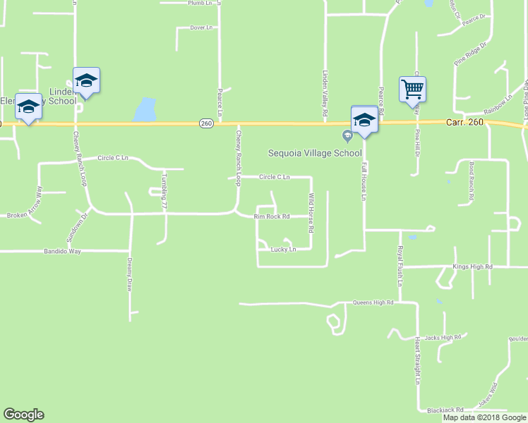 map of restaurants, bars, coffee shops, grocery stores, and more near 936 Rim Rock Circle in Show Low