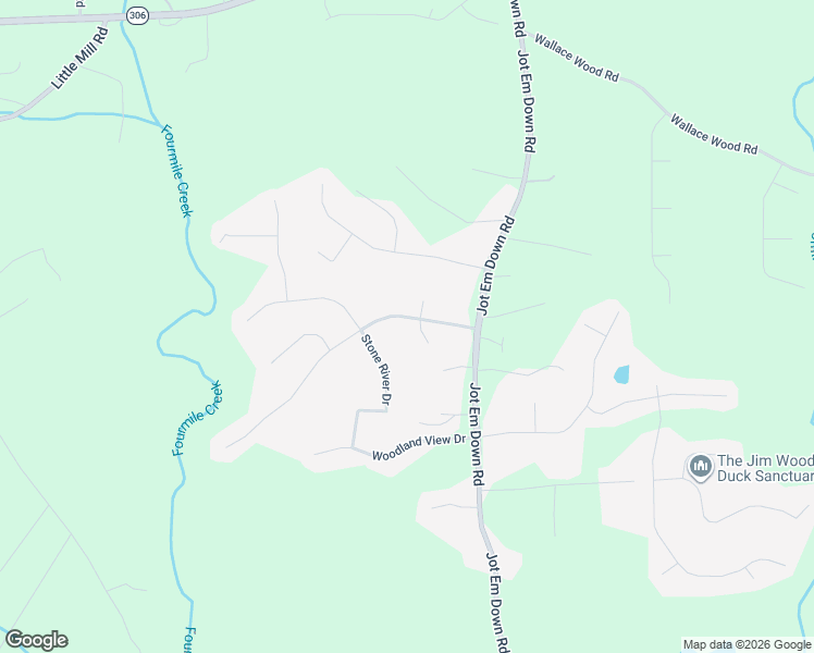 map of restaurants, bars, coffee shops, grocery stores, and more near 8695 Forest Path Drive in Gainesville