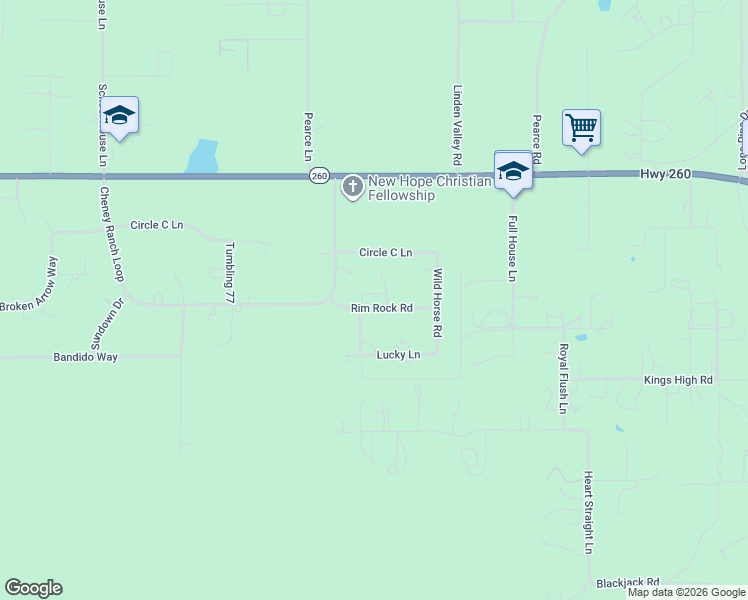 map of restaurants, bars, coffee shops, grocery stores, and more near 936 Rim Rock Circle in Show Low