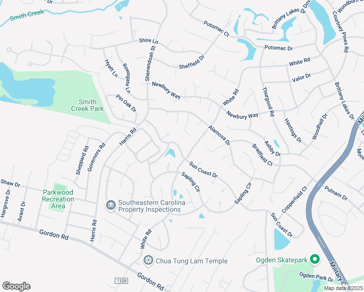 map of restaurants, bars, coffee shops, grocery stores, and more near 5127 Sun Coast Drive in Wilmington