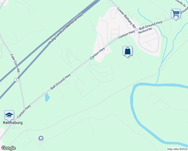 map of restaurants, bars, coffee shops, grocery stores, and more near 174 Bloomfield Circle in Canton