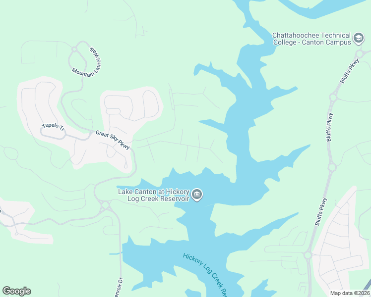 map of restaurants, bars, coffee shops, grocery stores, and more near Great Sky Parkway in Canton