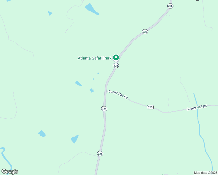 map of restaurants, bars, coffee shops, grocery stores, and more near Guerry Hall Road in Commerce