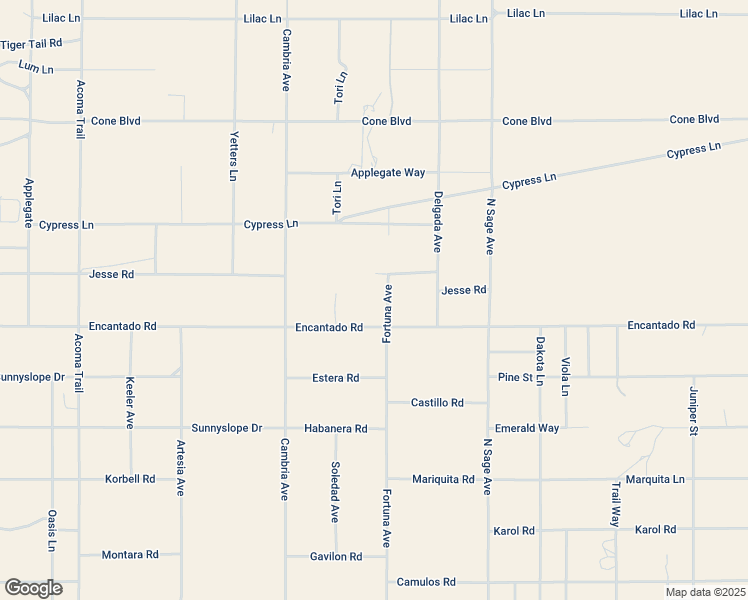 map of restaurants, bars, coffee shops, grocery stores, and more near 1754 Fortuna Avenue in Landers