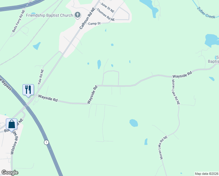 map of restaurants, bars, coffee shops, grocery stores, and more near 366 Wayside Road in Rome