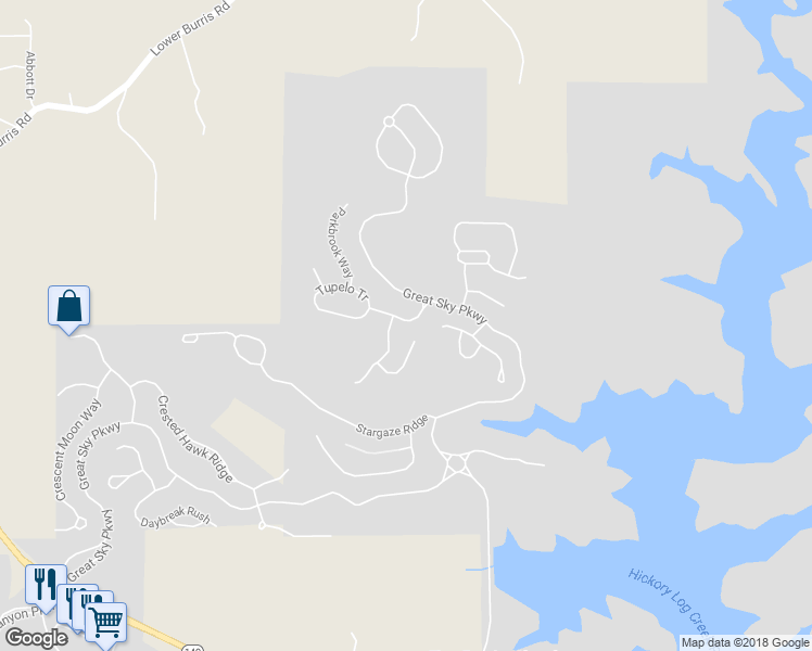 map of restaurants, bars, coffee shops, grocery stores, and more near 103 Pine Sandy Bank in Canton