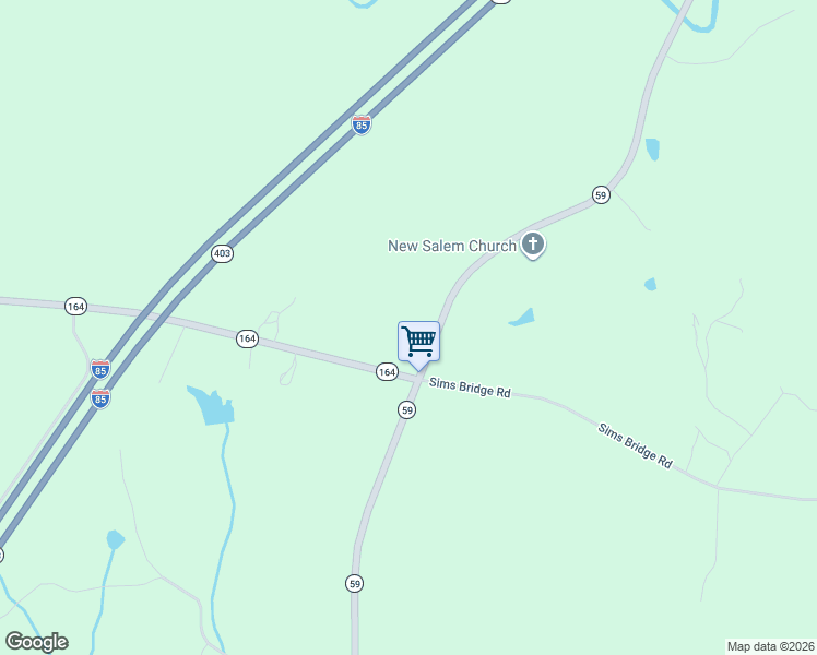 map of restaurants, bars, coffee shops, grocery stores, and more near 2015 Georgia 59 in Commerce