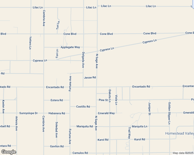 map of restaurants, bars, coffee shops, grocery stores, and more near North Sage Avenue in San Bernardino County