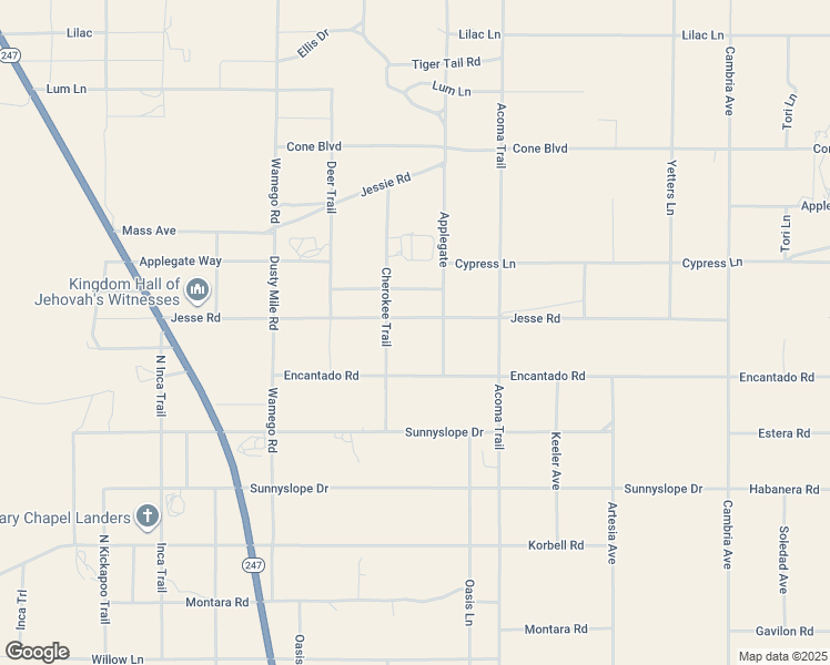 map of restaurants, bars, coffee shops, grocery stores, and more near Sand Drive in Homestead Valley