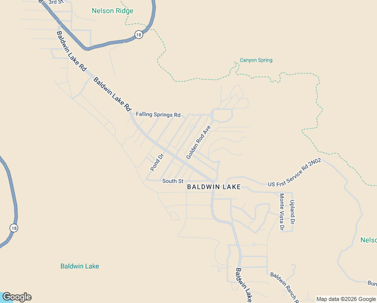 map of restaurants, bars, coffee shops, grocery stores, and more near 1846 Golden Rod Avenue in Big Bear