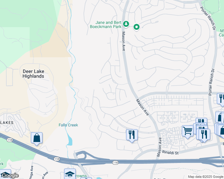 map of restaurants, bars, coffee shops, grocery stores, and more near 11560 Apulia Court in Los Angeles
