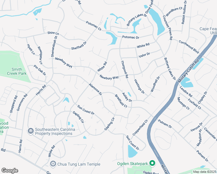 map of restaurants, bars, coffee shops, grocery stores, and more near 2516 Ashby Drive in Wilmington