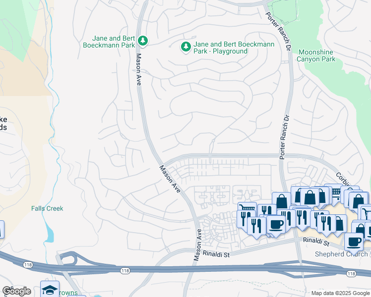 map of restaurants, bars, coffee shops, grocery stores, and more near 11533 North Darcy Way in Los Angeles
