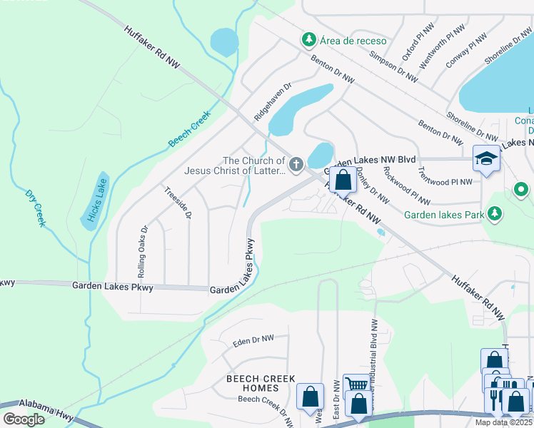 map of restaurants, bars, coffee shops, grocery stores, and more near 4 Conifer Ring in Rome