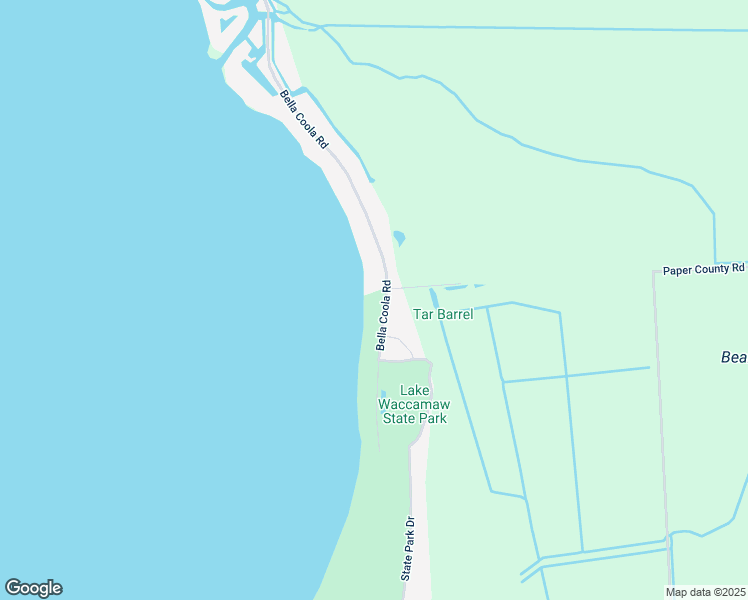 map of restaurants, bars, coffee shops, grocery stores, and more near 2456 Bella Coola Road in Lake Waccamaw