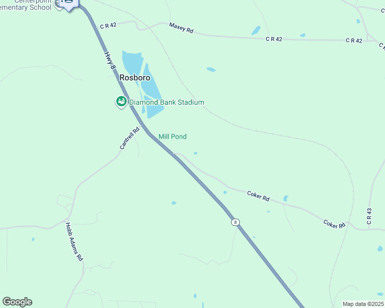 map of restaurants, bars, coffee shops, grocery stores, and more near Coker Road in Amity