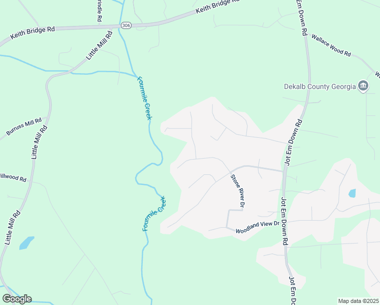 map of restaurants, bars, coffee shops, grocery stores, and more near 8890 Stone River Drive in Gainesville