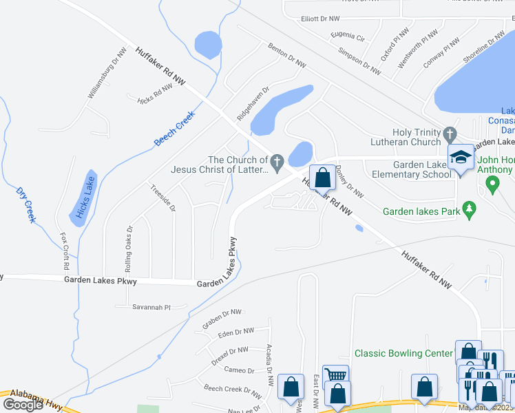 map of restaurants, bars, coffee shops, grocery stores, and more near 4 Conifer Ring in Rome